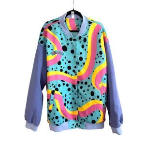 Stanzi Potenza Limited Edition Retro Creature Varsity Bomber Jacket TikTok Sz 2X
